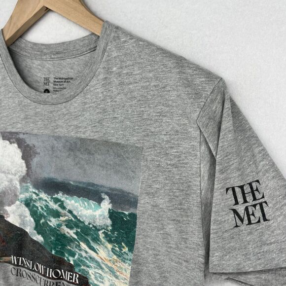 WINSLOW HOMER Shirt Adult S CROSSCURRENTS The Metropolitan Museum of Art Gray - Picture 5 of 13